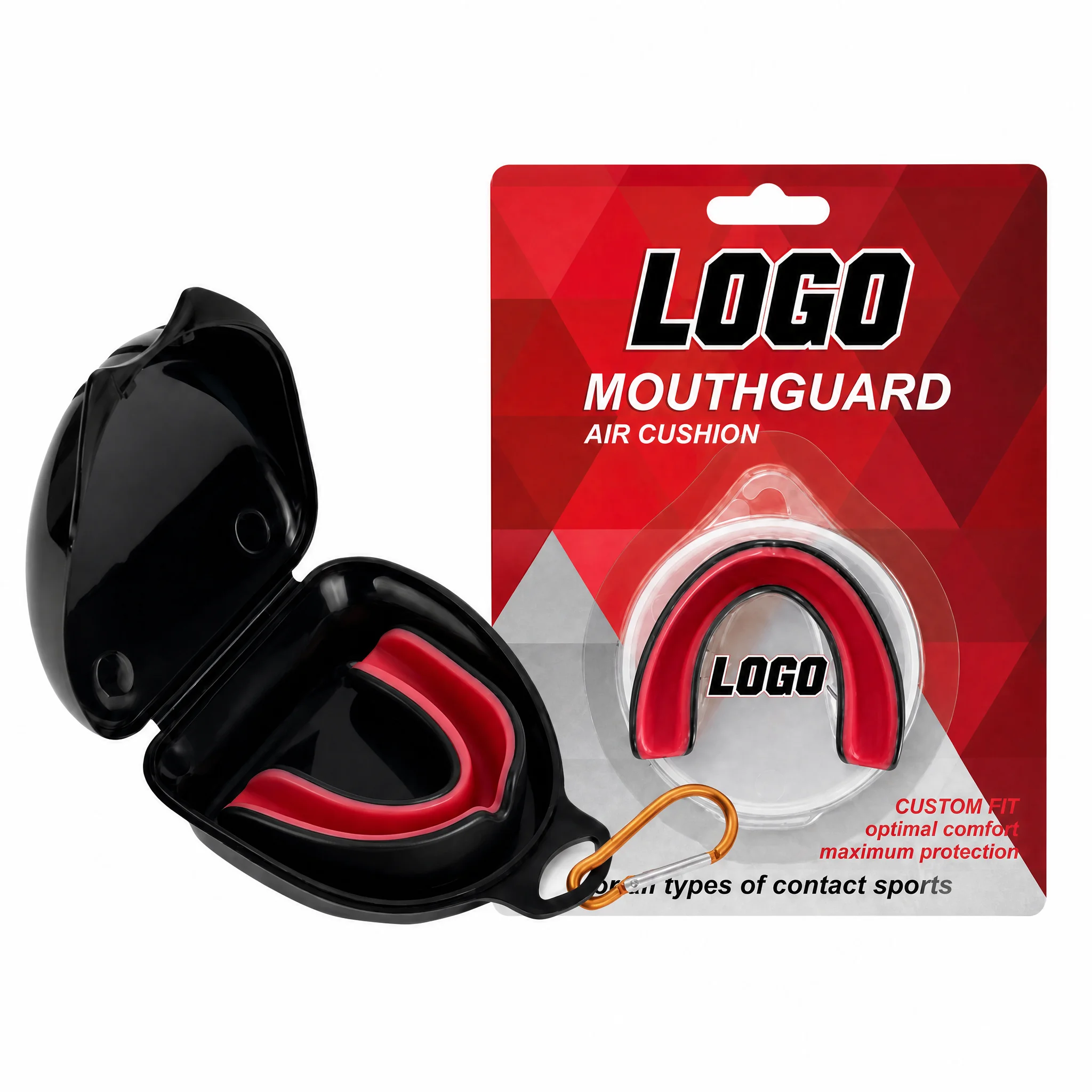 Custom Logo Adult Mouth Guard Silicone Teeth Protector Mouthguard Sports Mouth Guard Taekwondo Teeth Grinding Protection