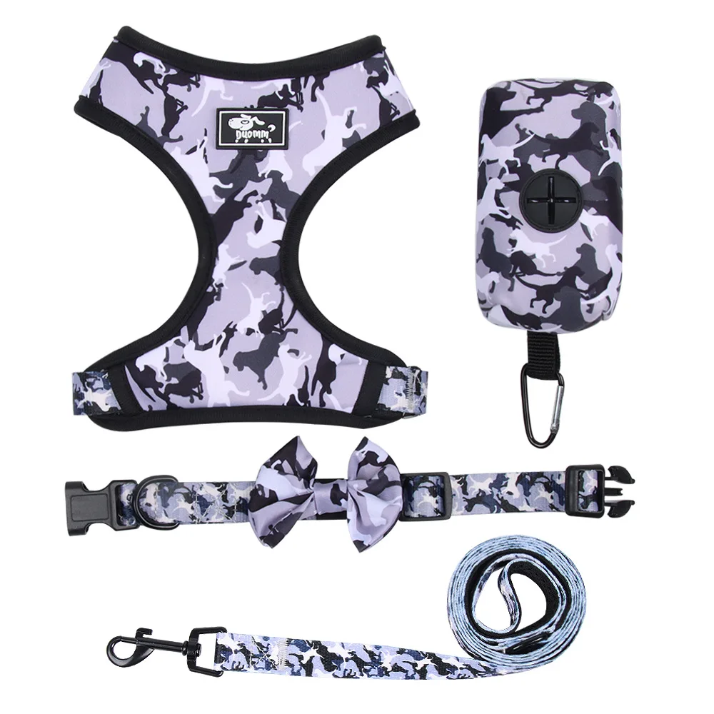 Wholesale OEM/ODM Dog Harness And Leash Custom Logo Pet Harness Set Dog Bow Tie Personalised supplier