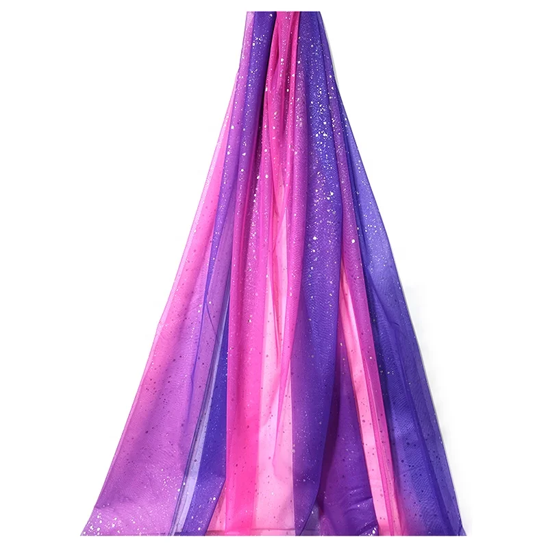 2025 Hot Dirty Pink Purple Tulle Fabric Rainbow Gradient