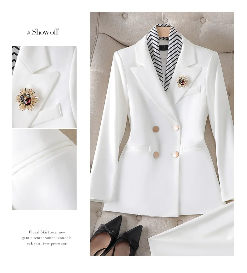 Ladies Office Career Women Suits Formal Wear Women Twopiece Suit For