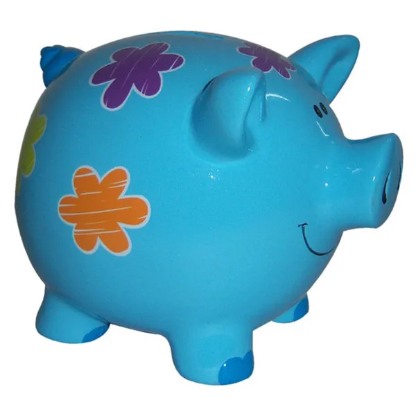 High Quality Cheap Promotional Customized Plane Shaped Plastic Piggy Coin Bank