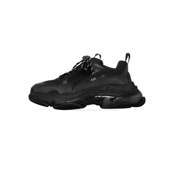High quality black sports shoes waterproof breathable and wearable sole sneakers