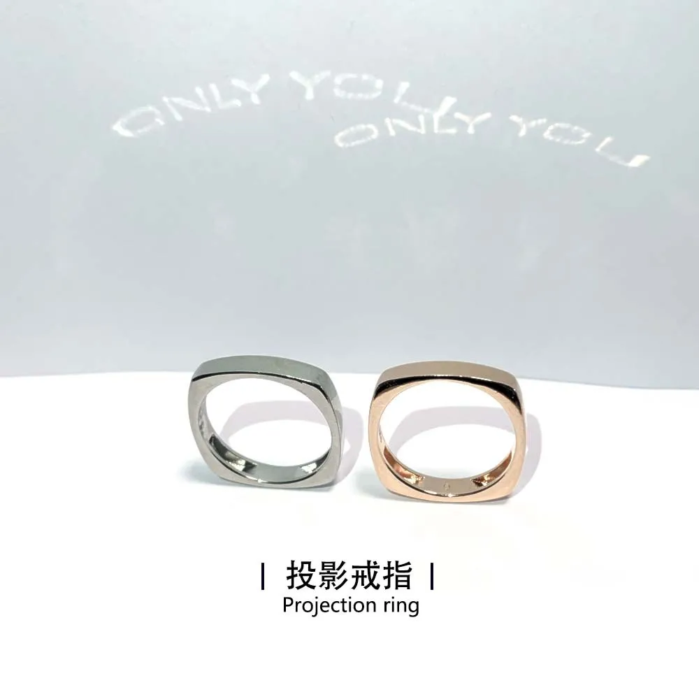 RUILOGOD Projection Ring Personalized Photo Rings That Say I Love You In  100 Languages Mens Promise Rings Gifts for Couples Men(Sliver-Men) :  Amazon.co.uk: Fashion