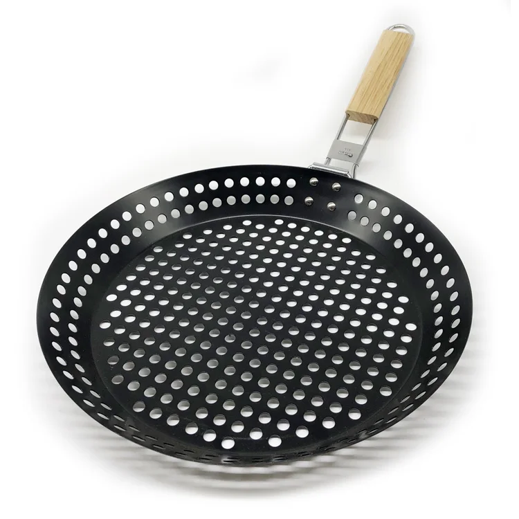 Metal Removable Handle Barbecue Bbq Grilling Pan Grill Trays For Frying ...