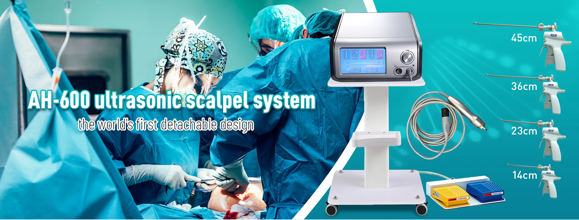 Affacare Ah600 Medical Ultrasonic Harmonic Scalpel Ultrasonic Scalpel System For Laparoscopic