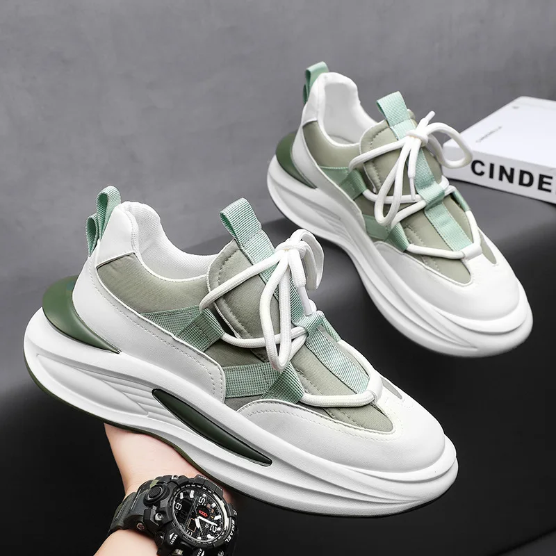 Men's platform sneakers exploded outdoor dad shoes Breathable style casual shoes