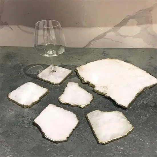 Полудрагоценный камень Хрустальная подставка для чашки с аметистом