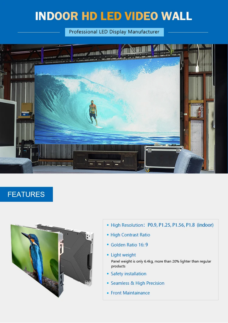 Hot Selling Led Screen Video Wall P1.25 3840hz 640*480mm Die Casting ...