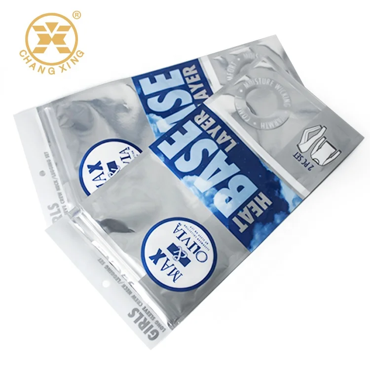 Custom Logo Clear Zip Lock Plastic Underwear Zipper Swimming Clothes Packaging Bag Frosted Plastic Bag for Boxer Brief
