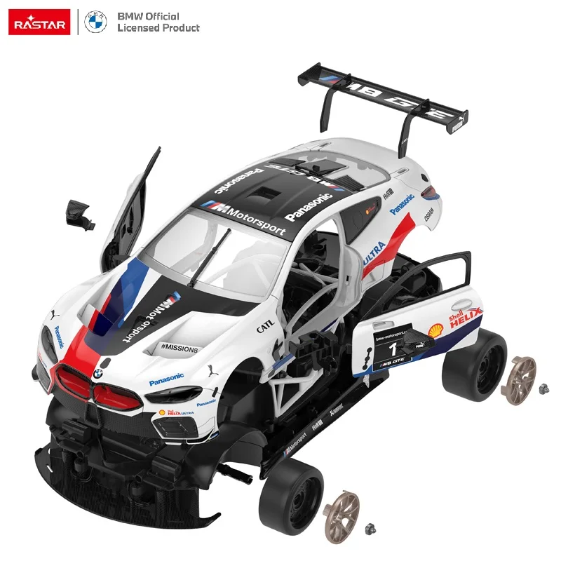 R/C 1:18 BMW M8 GTE RASTAR yapı seti montaj elektrikli oyuncak