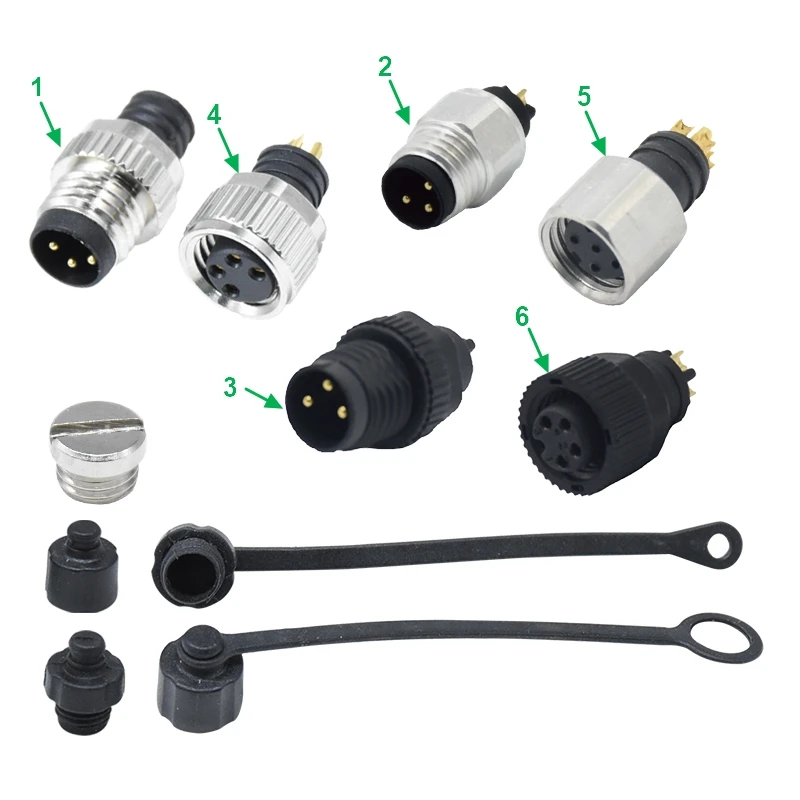 Hot Sale 4 Pin Female Socket Panel Mount IP67 Circular Connector Male Female Plug Waterproof M8 Connector