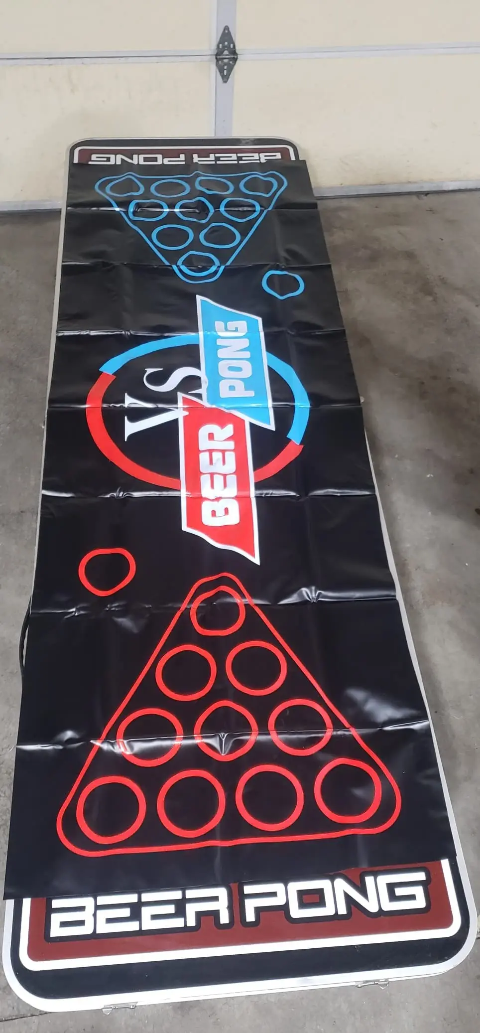 Beer Pong Table Folding Game Table Cover Pad Mat Drinking Games For