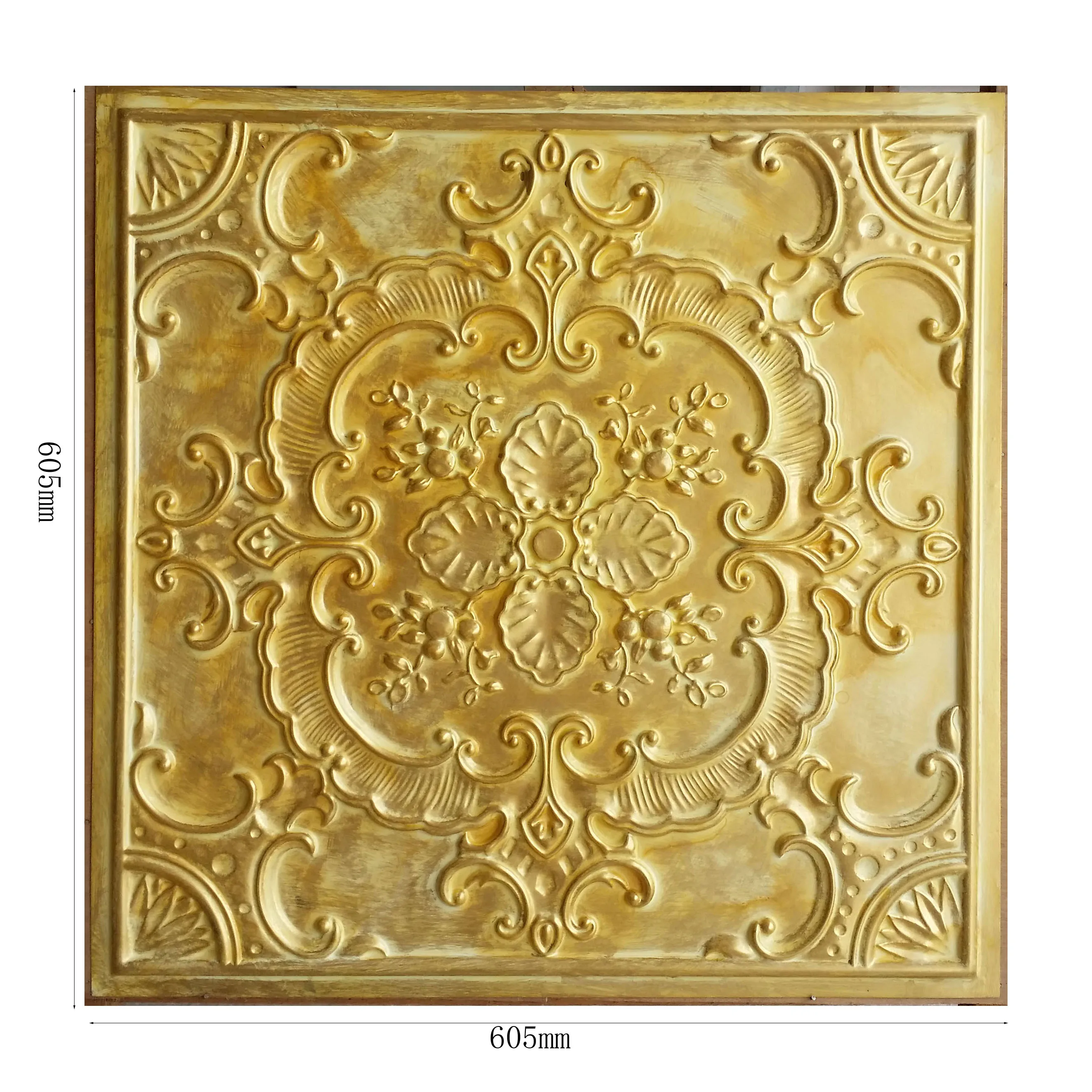 PL19 golden color 3D waterproof wall panel ceiling boards wall panels interior for home