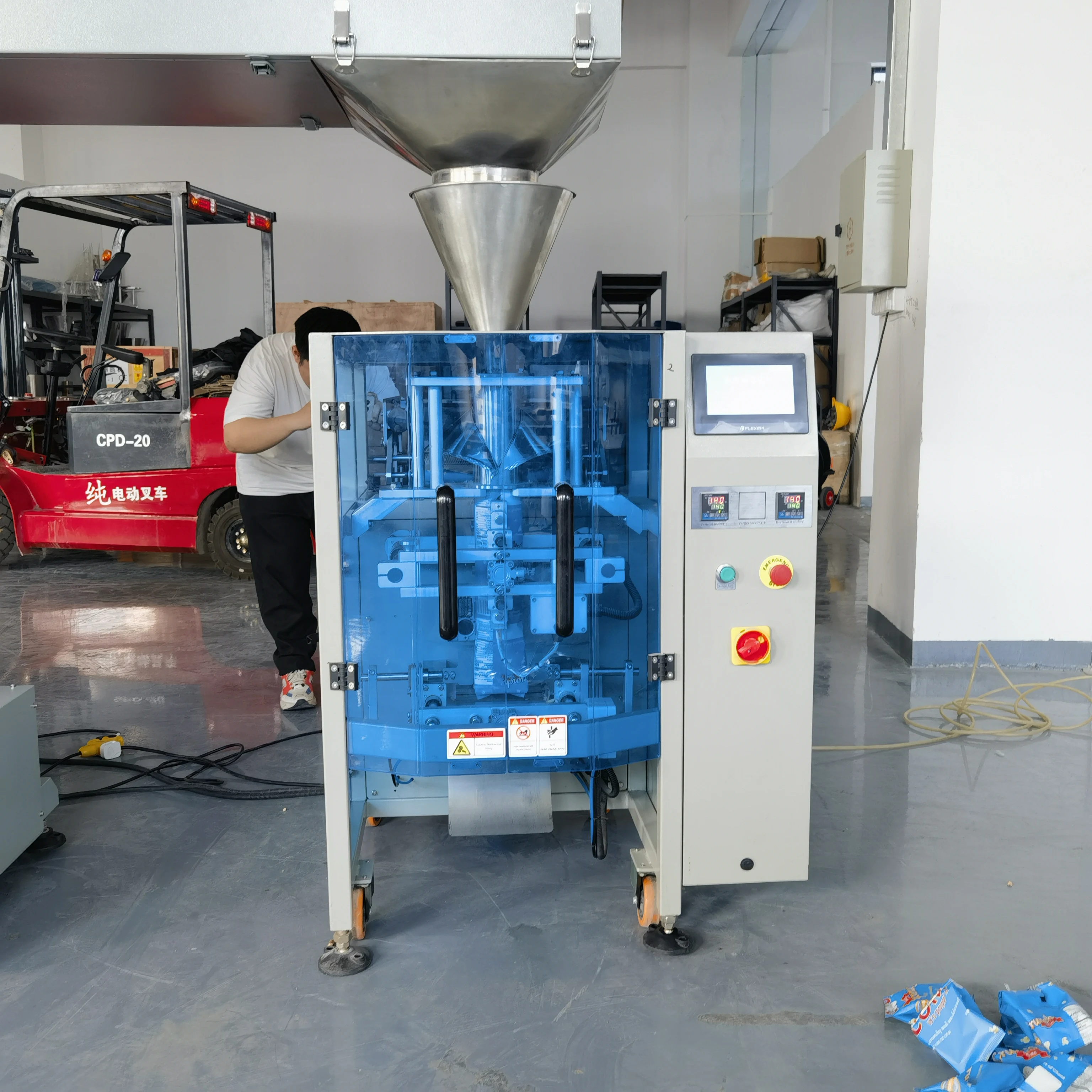 Dession 420AZ Double Hoist Machine Automatic Weighing Packaging Machine 1kg 2kg 5kg 10kg Popcorn Packing Machine