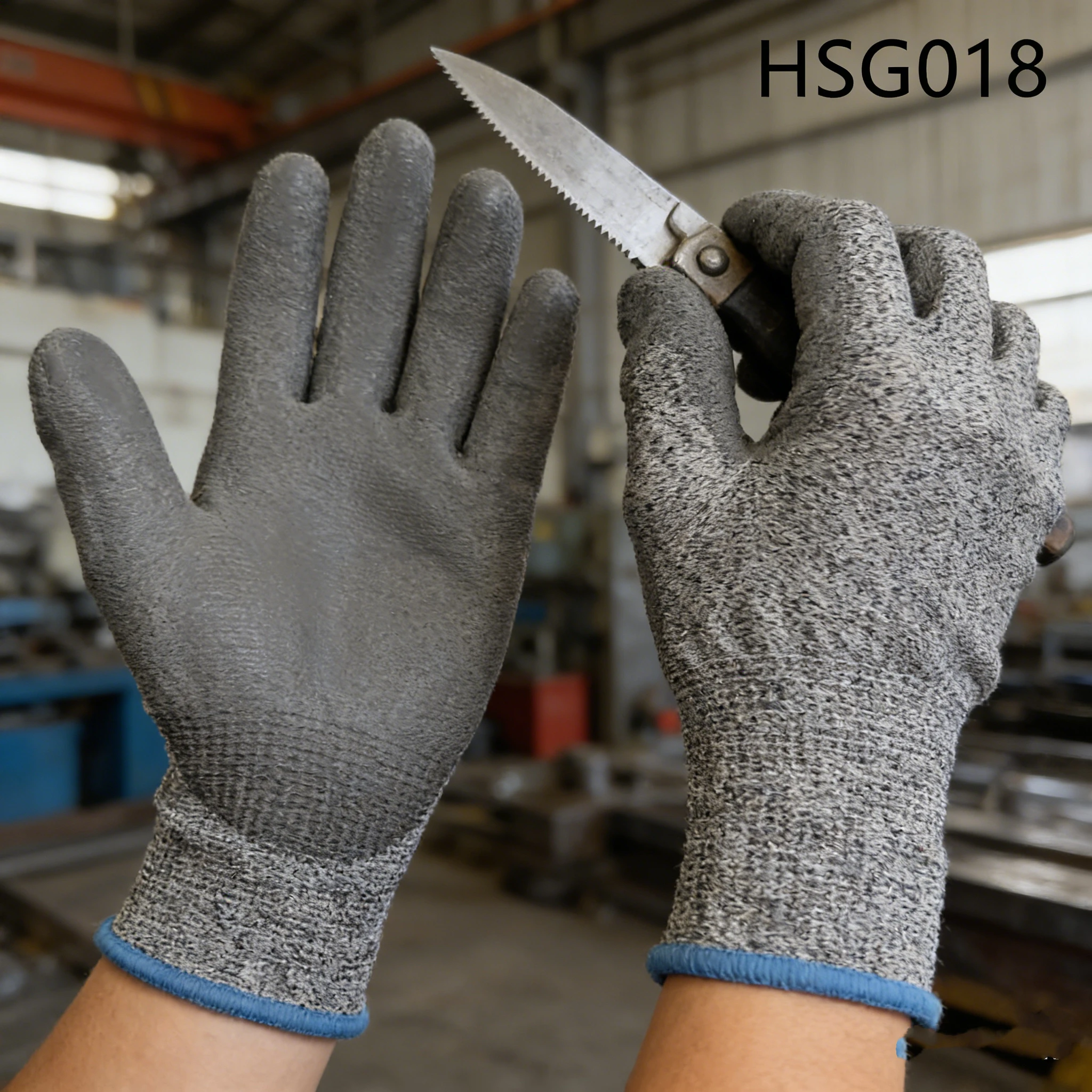 LXG,Tough Outdoor Environment Cut-proof Wearable Worker Gloves Hardware Assembly HPPE Material+PU Steel Wire Safety GlovesHSG018