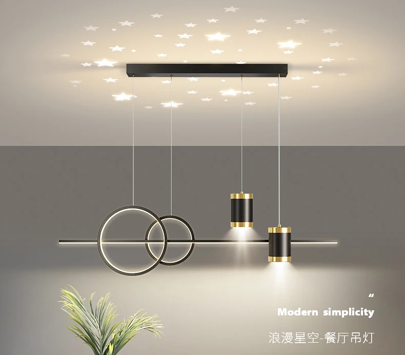 Ilili Minimalist Kitchen Island Line Pendant Light