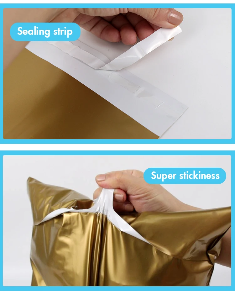 Custom T Shirt Packaging Bags Shipping Customized Mailer Gold Poly