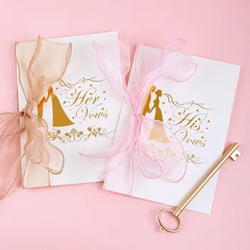 Custom Ins-Style Premium Wedding Vow Card Anniversary Speech Card Hand-Printed Greeting Card Wedding Ceremony