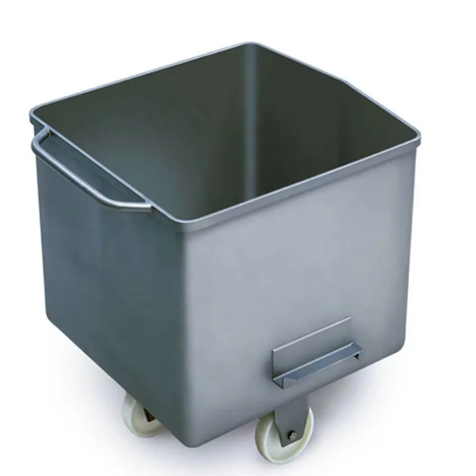 200L stainless steel meat transport truck with universal wheels, suitable for food processing in slaughterhouses