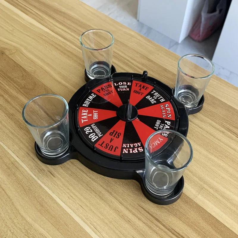 Roulette Shots Drinking Games Set - Party with Glass Shots