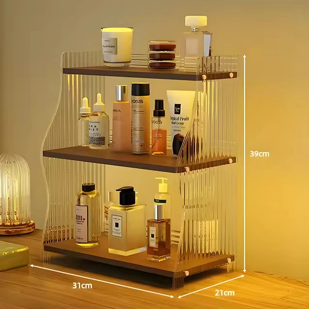 Custom Acrylic Display Stand Rack Corner Organizer Multi Layer Plastic Makeup Cosmetics Organizer for Eyeshadow Palettes