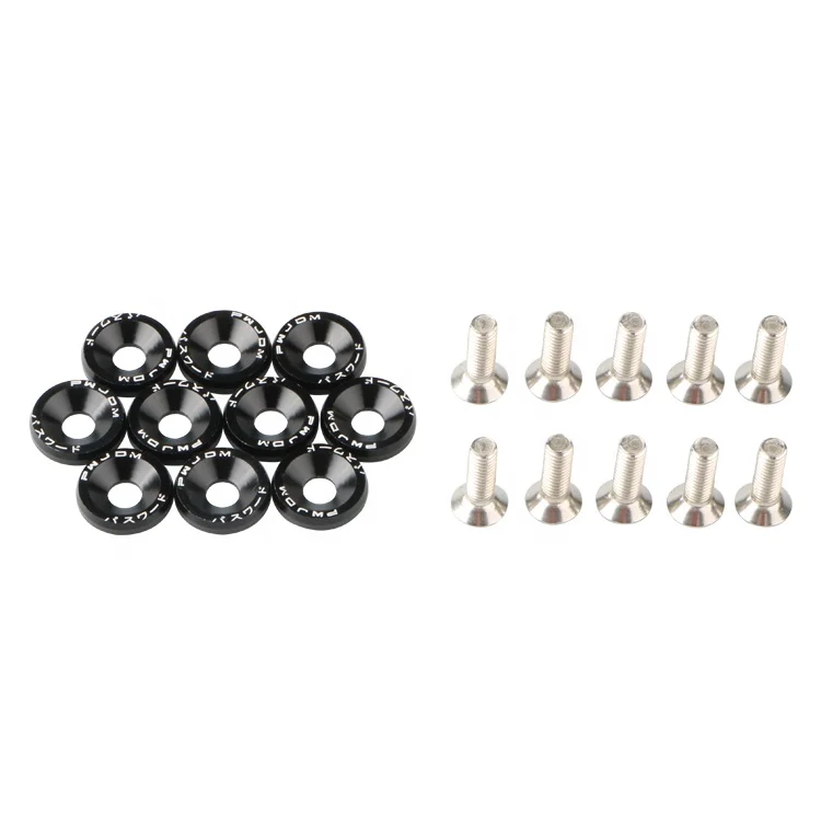 Bumper Fender Quick Release 4-Pack Black JDM Quick Release Fasteners