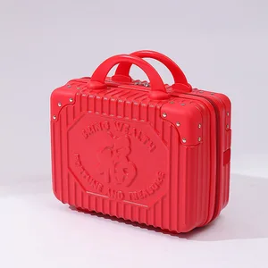 custom logo Creative Handheld Neoprene Waterproof Lightweight Lock Wedding Birthday Banquet Gift Box Set for Elderly with Universal Wheel