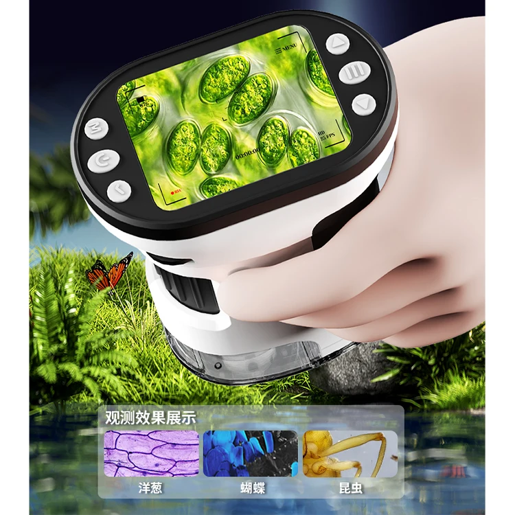 3 in 1 LED Microscope Toys With Camera Kids Learning Educational Toys Microscope Set Science Model Toys