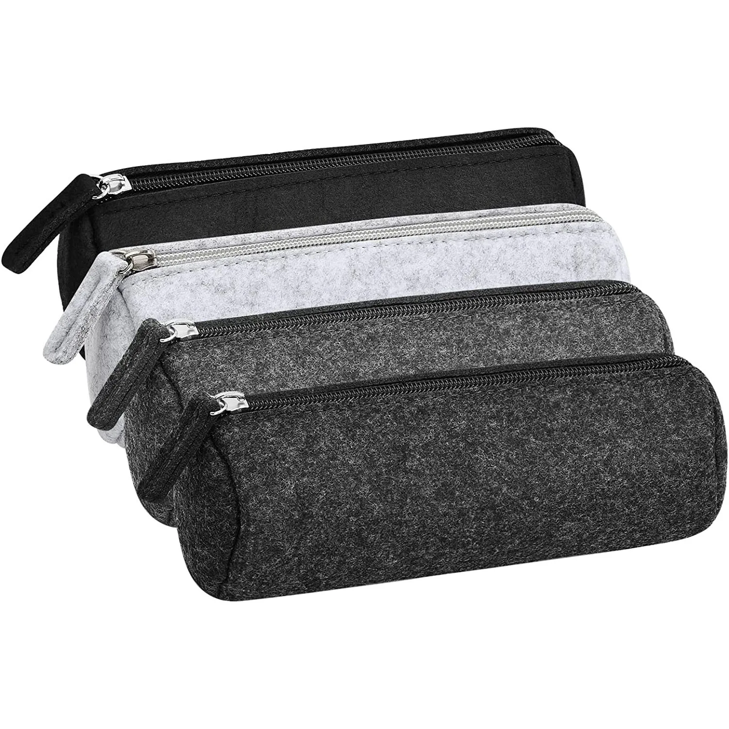 Wholesale Estuches Escolares Large Capacity Custom Zipper Soft Felt
