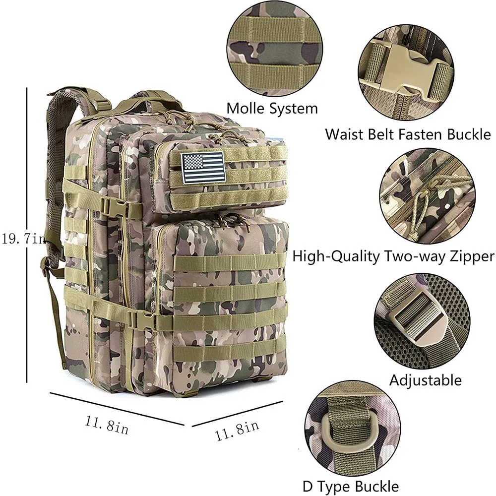 FREE SAMPLE Practical Assault Kit Men's and Women's Backpacks 45L Practical Backpack Large Backpack