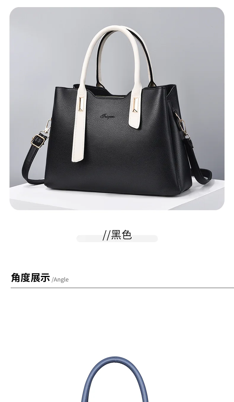 New Style Casual Women's Bags Soft Leather Ladies Handbags Multi Layer Large-capacity Single-shoulder Bag Hand Bags