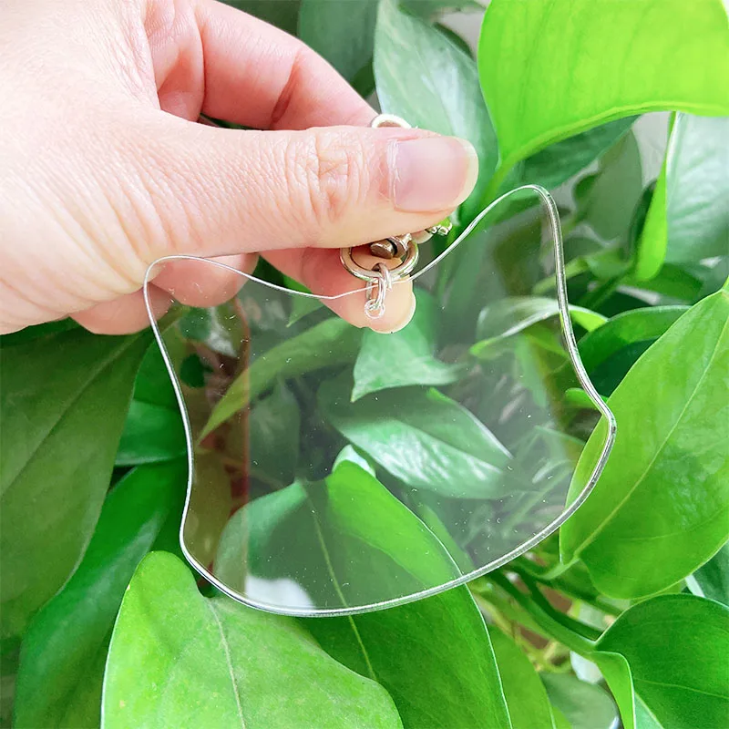 Acrylic Custom White Transparent Printed Square Minimalist Key Chain