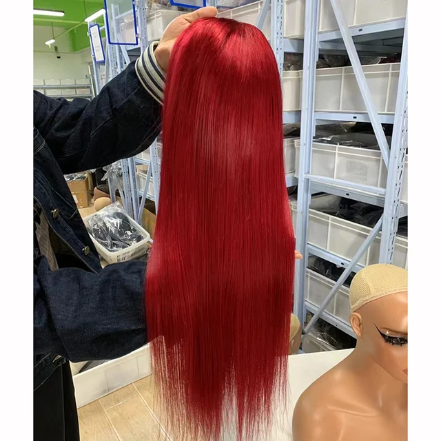 Cheap Price 13x4 Lace Frontal Wigs Red Wine 99j Body Wave Wigs Human Hair Lace Front Pre-plucked Glueless HD Lace Frontal Wigs
