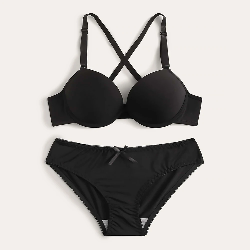 Good Quality Factory New Arrival Pure Color Women Push Up Underwear