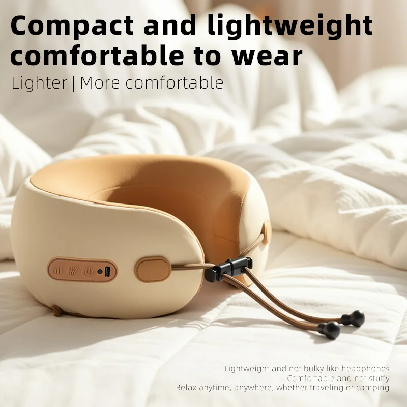 Ergonomic U-Shaped Neck Massage Pillow with Heat