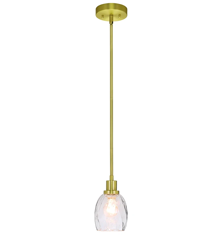 Decorative  Mini Pendant Hanging Light Glass Pendant Lighting Modern Brass Pendant Ceiling Light for Kitchen & Bar