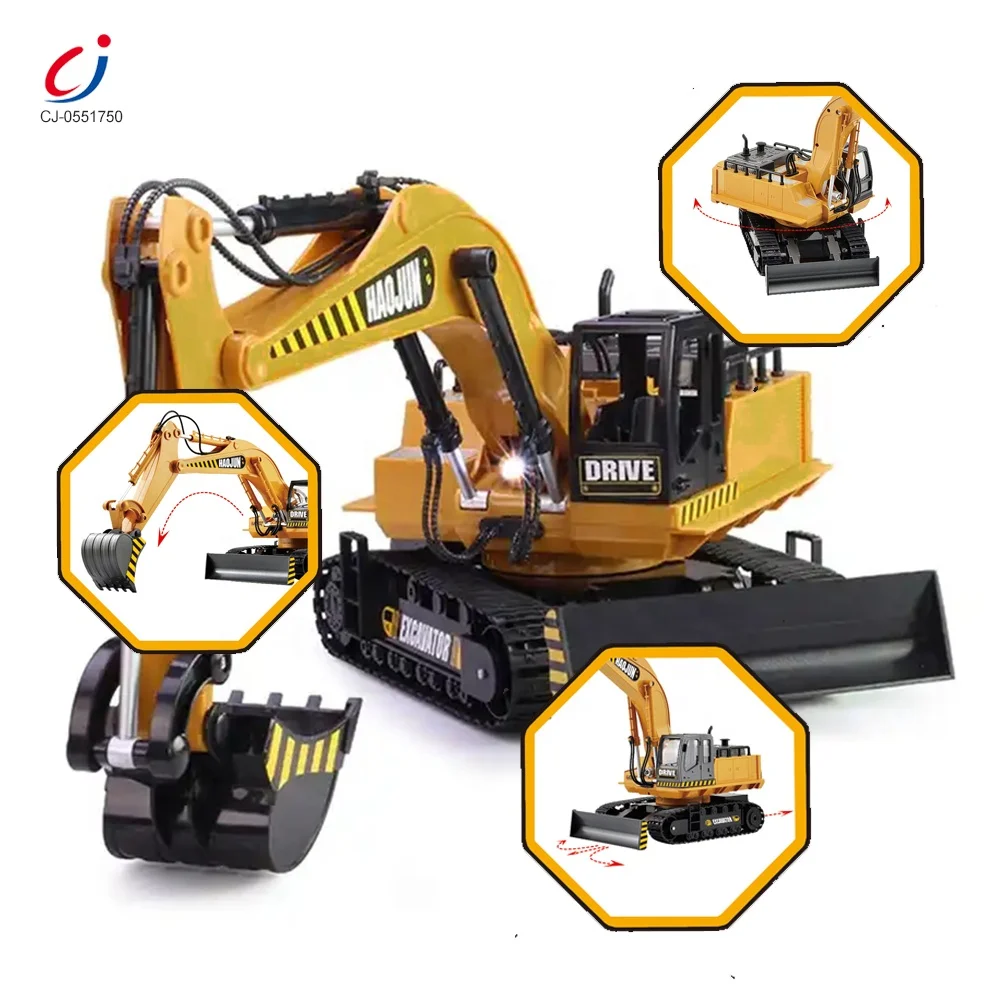 Excavadora Teledirigida 1:14 Con Luz Y Sonido - 2.4 GHz, Batería Recargable, Juguete De Construcción Para Regalar