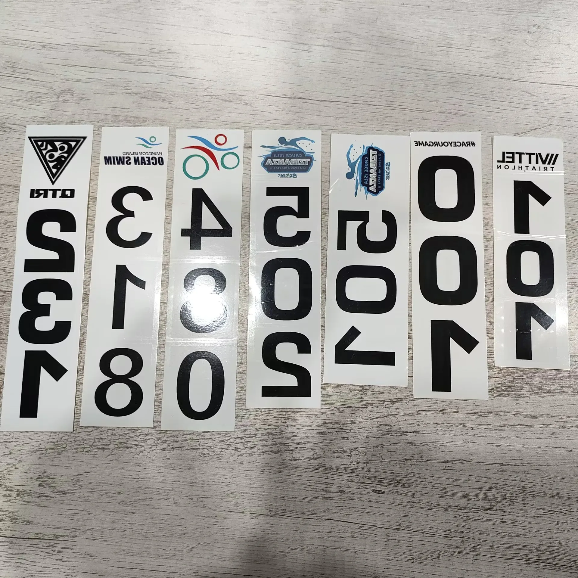 Triathlon Race Number Tattoo Sticker Arm Leg Shoulder Long Lasting Waterproof Racing Number Tattoos/Tatoo Temporary Stickers