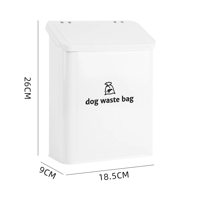Flip Cover Design Pet Trash Can Magnetic Attraction Design Metal Household Dog Waste Bag Collection Storage Box