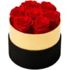 7 rose in scatola rotonda