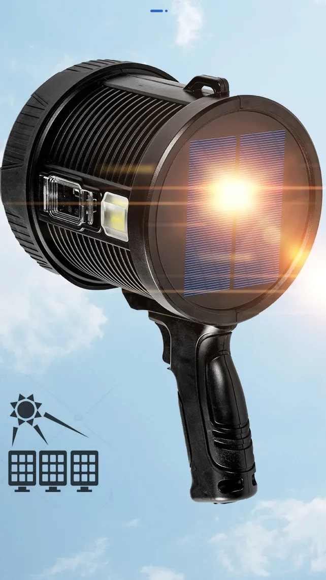 Super Bright Most Powerful Solar Torch Light Usb Rechargeable Handheld