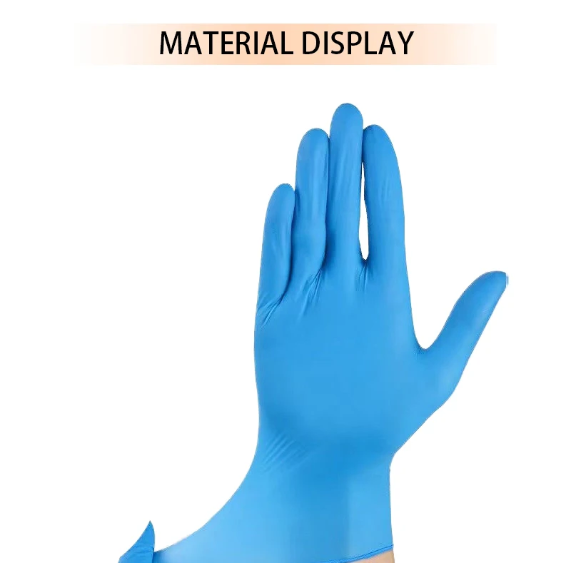 New Type Textured Examination 4 Mil Nitrile Gloves Powder Free Food