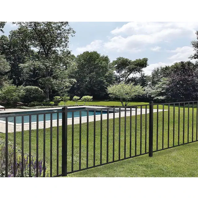 Black Powder Coated 6ftx8ft Iron Fence Panel Garden Security Laser Cut