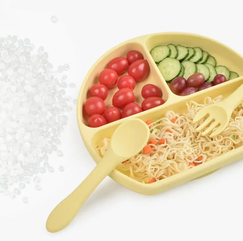 Food Grade Child Feeding Set Children Food Placemat Plate for Infant Silicone Products Manufacturer for Baby Silicone Plate