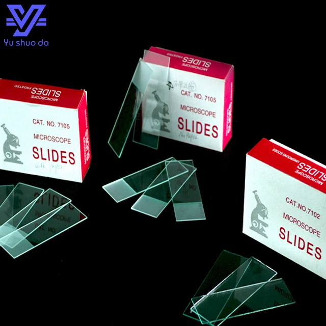 microscope glass slides with one end frosted