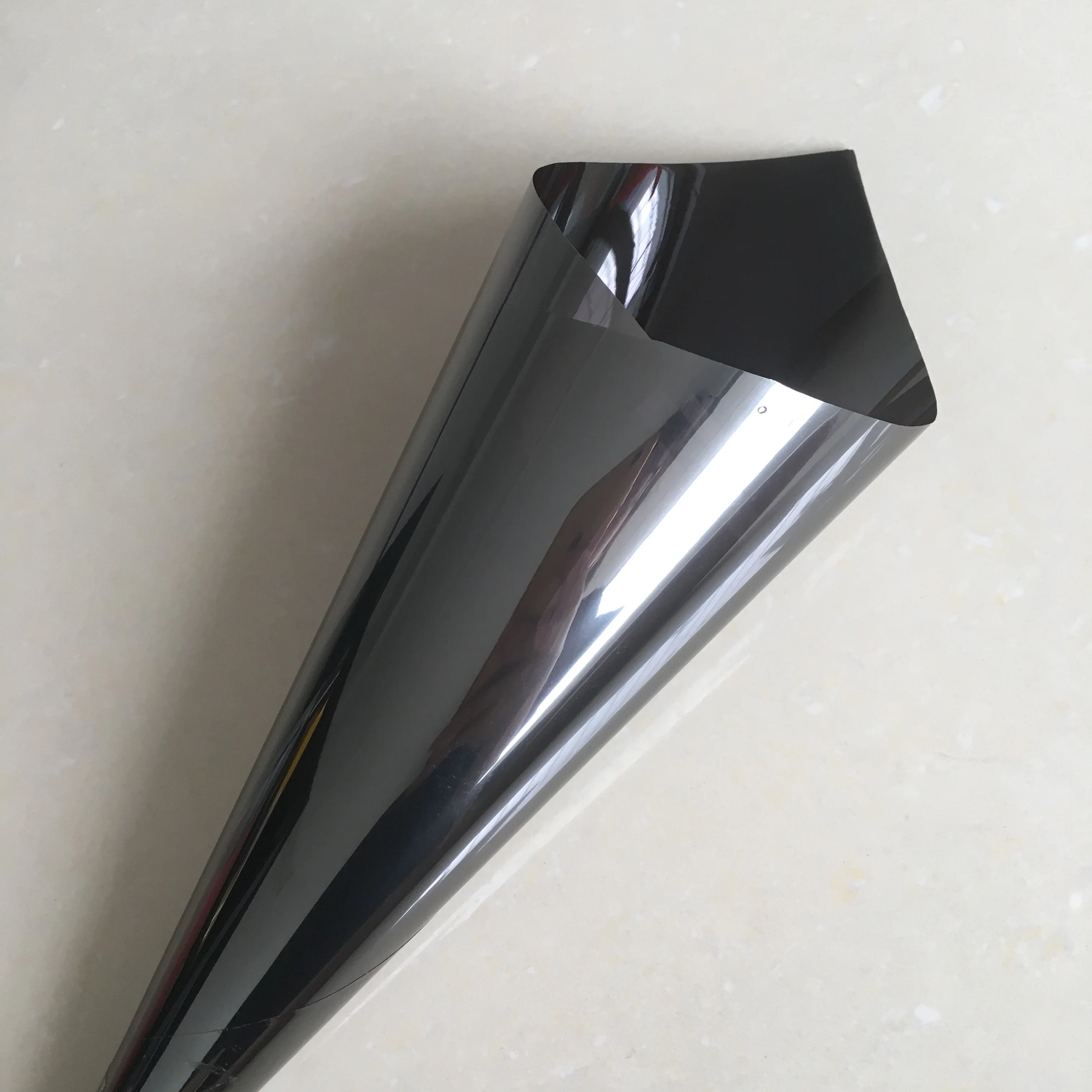 Free Shipping 20inch by 200FT Platinum Black Silver Mirror Reflection Heat Control Titanium Window Film for Metallic Car Tint