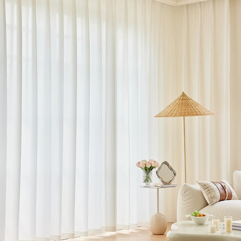 JUNERED High-end Custom Sheer Curtains  for Doors Sun Protection Screens Garden Screens for Enhanced Safety
