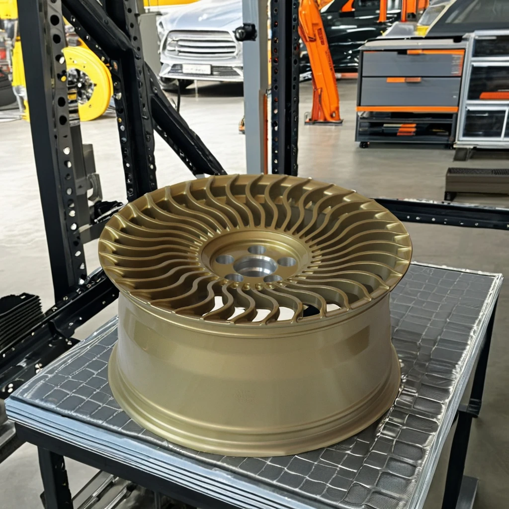 Hot New Sale 1 Piece Custom 18 19 20 21 22 23 24 Inch Car Rims Aluminum Alloy Forged Golden Car Wheels for Rolls-Royce Maybach - Image 5