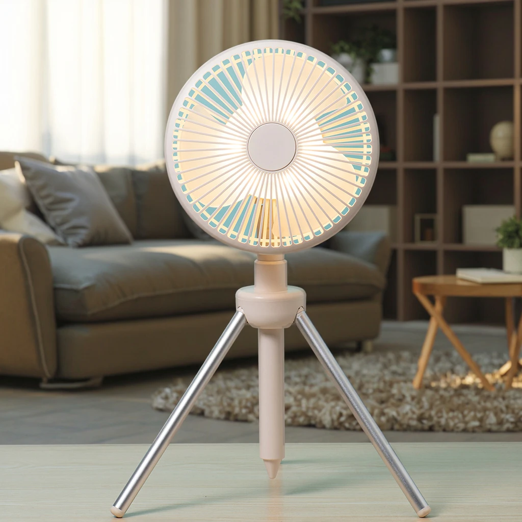 Customized Rechargeable Telescopic China Rotating 10000mah Camping USB Tent Tripod LED Lantern Ventiladores Recargables Camping