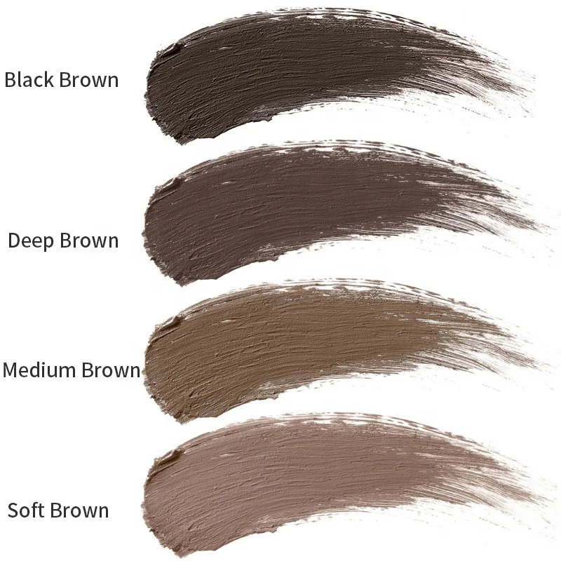 Custom Eyebrow Pen Glue Balm Eye Brow Kits with Logo Pencil Comb Brush Stencil Set Gel Private Label Waterproof Vegan Brow Set
